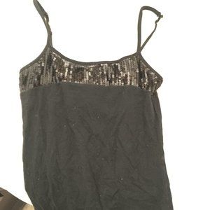 Black Shiny Tank Top